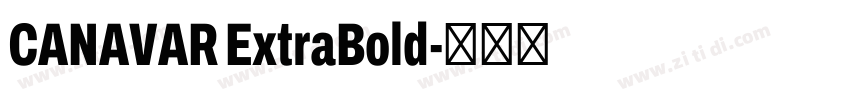 CANAVAR ExtraBold字体转换